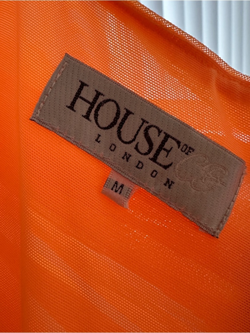 HOUSE of CB Tangerine Ruched Organza Mesh Mini Dress Sz. M - Picture 11 of 15